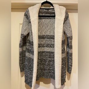 Lety & Me Long Hooded Sweater.  Size Small